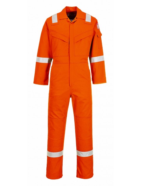 FR21 - Flame Resistant Super Light Weight Anti-Static Coverall - Orange Clothing